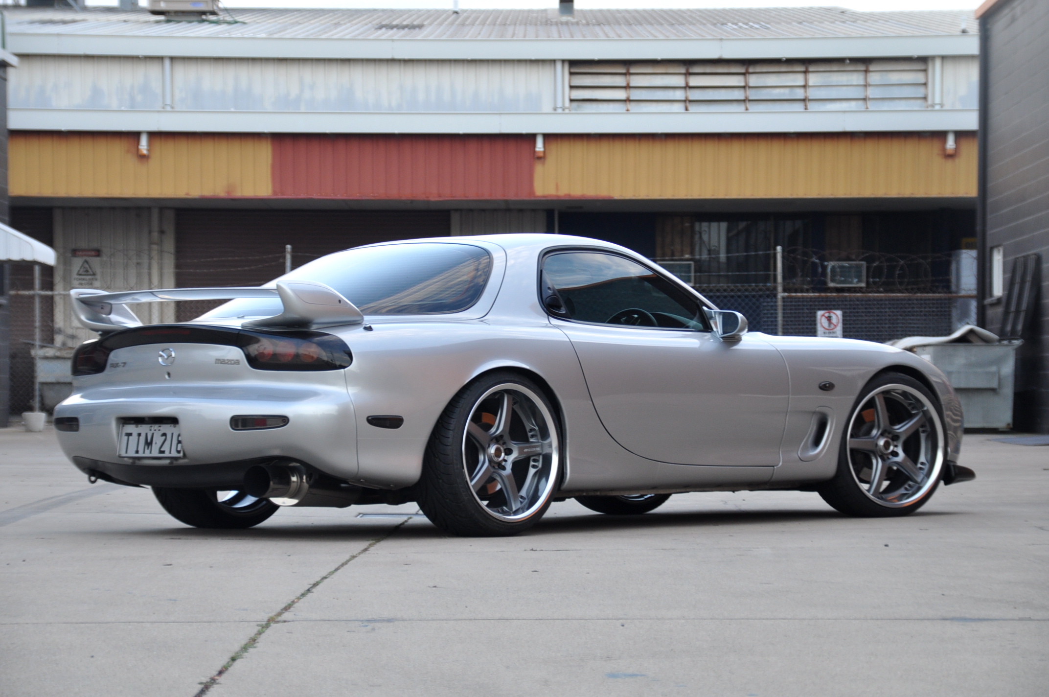 Mazda RX7 custom wheels Volk Racing GTS 19x9.5, ET +28, tire size 225/