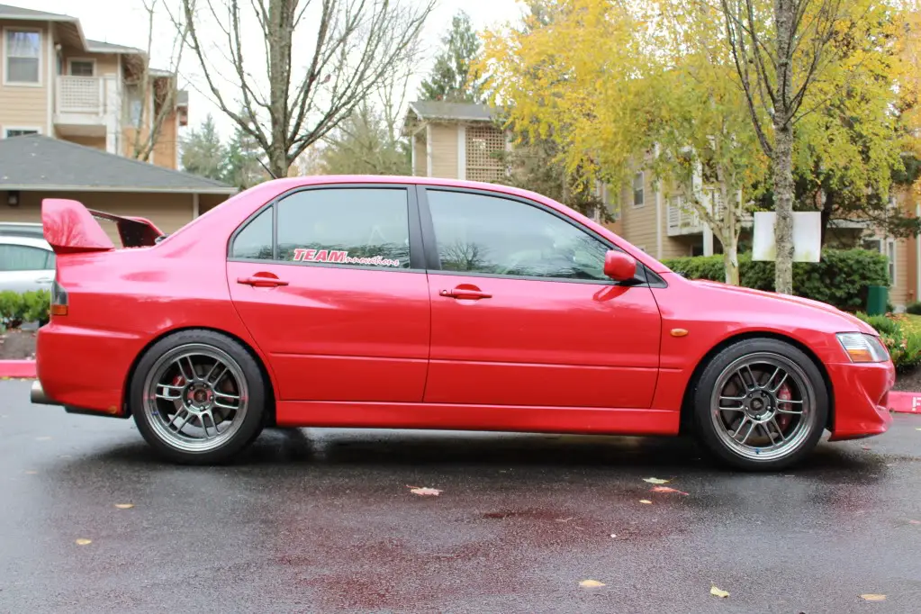 Mitsubishi Lancer Evolution custom wheels Enkei RPF1 SBC 18x9.5, ET +15