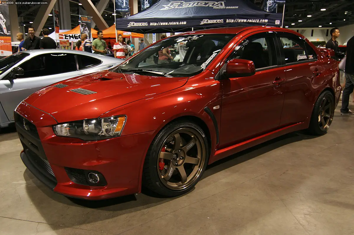Mitsubishi Lancer Evolution Rays Engineering Volk Racing TE37 18x10.5