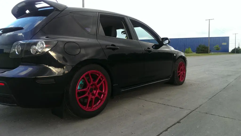 Mazda MAZDASPEED3 custom wheels Enkei Evo 9 17x8.0, ET +38, tire size 235/45 R17. x ET