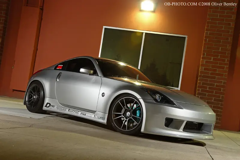 Nissan 350Z custom wheels FIVEAD S5F 19x9.5, ET +10, tire size 255/35 R19. 19x10.5 ET+33 275/