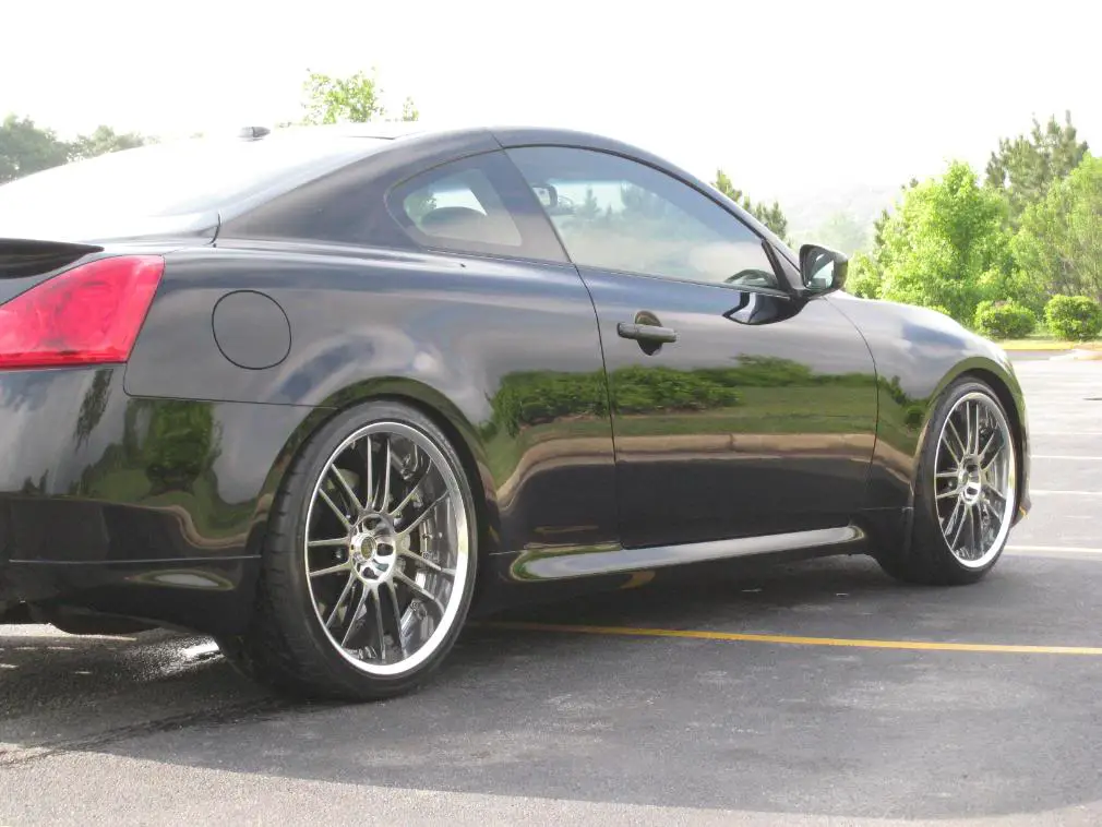 Infiniti G37 custom wheels GT 30 20x9.5, ET +35, tire size 245/35 R20